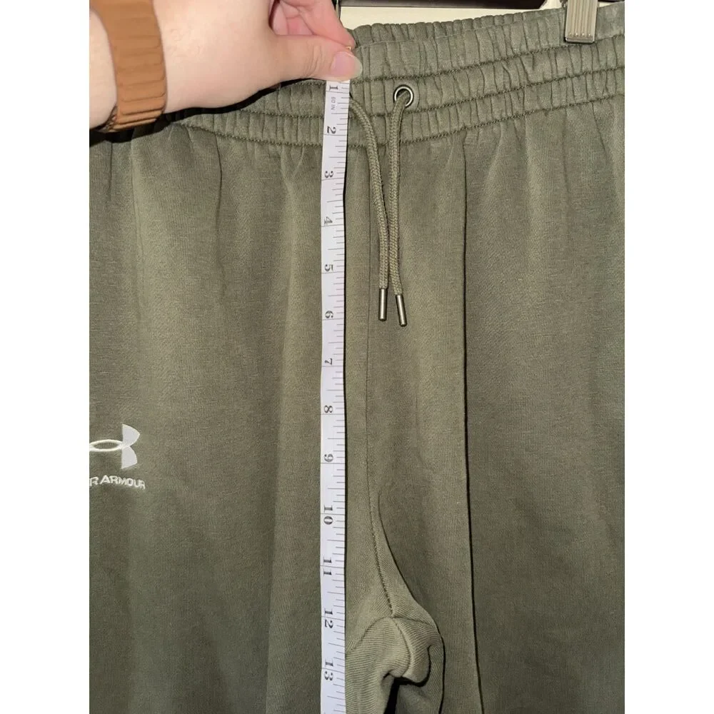 Under Armour Men's Fleece Jogger Sweatpants Medium Olive Green Cotton Blend